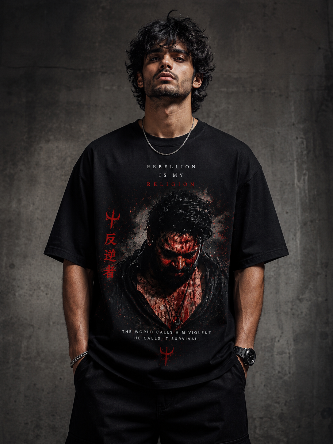 SALAAR Premium Oversized Graphic T-Shirt – Black Edition