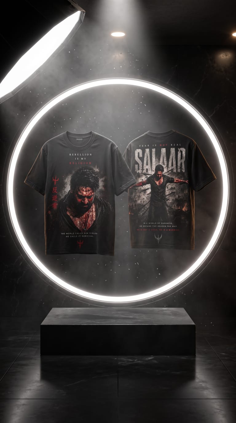 SALAAR Premium Oversized Graphic T-Shirt – Black Edition