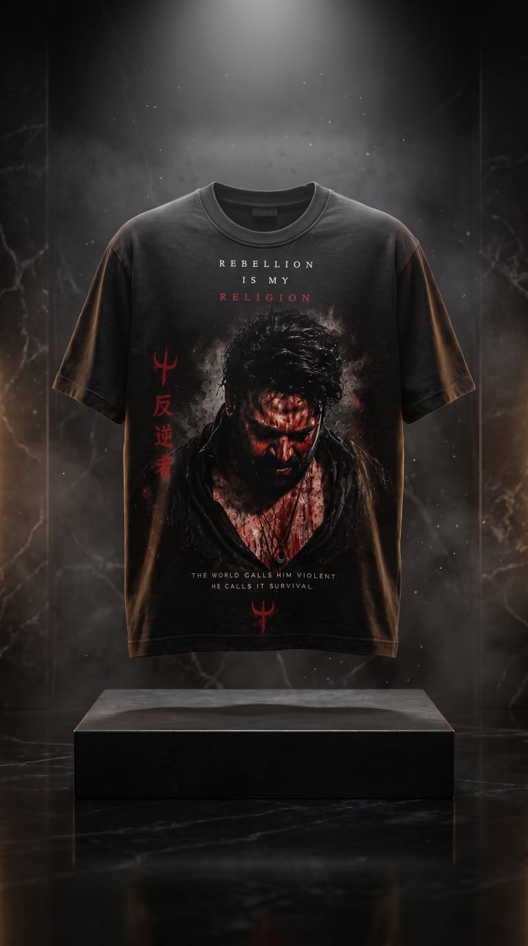 SALAAR Premium Oversized Graphic T-Shirt – Black Edition